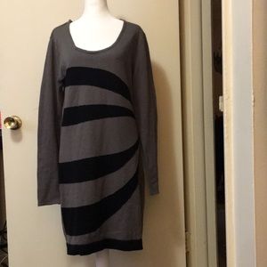 VENUS Black & gray Large Sweater dress